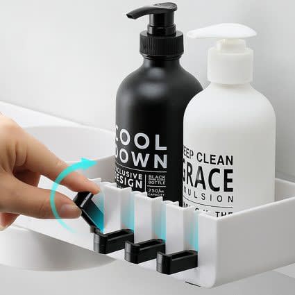 Rotating Corner Bathroom, Kitchen Storage Rack Shelf Organizer_3