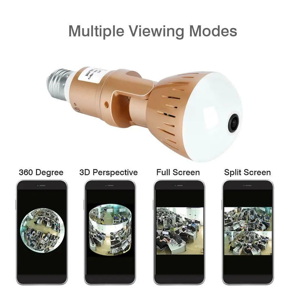 200W Camera Bulb Lamp light Wireless 2MP HD 360 Degrees Panoramic Light Home Cctv Security Video Surveillance Wifi Camera
