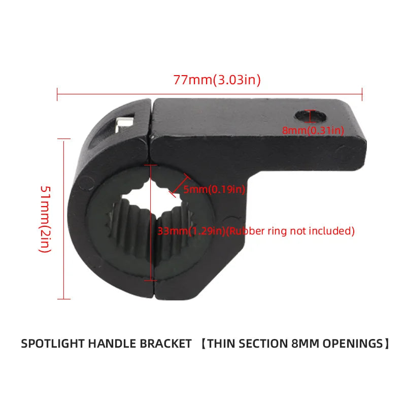 Motorcycle Spotlights Brackets Tube Clamp Mount Kit Adjustable Fog Light Auxiliary Lamp Bumper Clamps Hold Motorbike Accessories