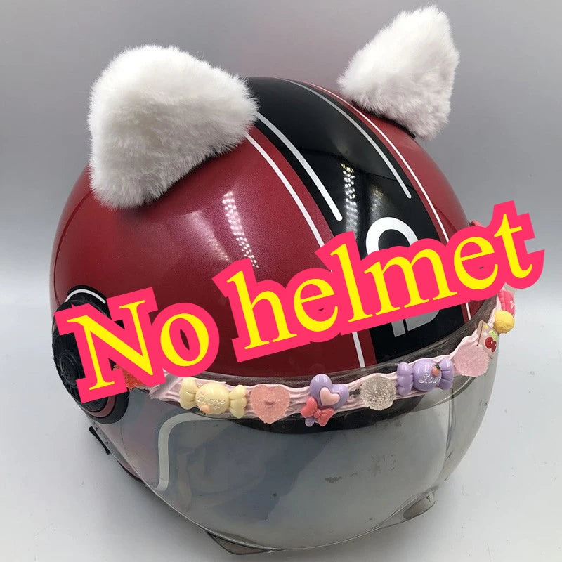 Helmet Accessories Cute Cat Ear Motorcycles Electric Bikes Skiing Playful Suitable For Girls And Children Helmets Decoration