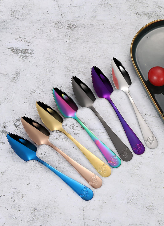 Stainless Steel Fruit Scraping Mud Spoon Creative Grapefruit Spoon Baby Food Supplement Dredging Spoon Shovel Spoon Gift