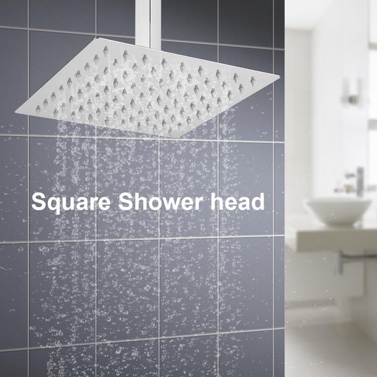 Stainless Steel Rainfall Shower Head (Square) - 20cm / 8 Inch_4