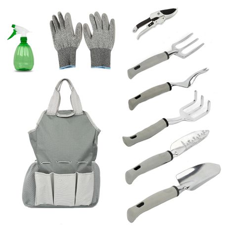 Heartdeco 9 Pieces Gardening Hand Tools Planting Kit Set with Storage Bag_0