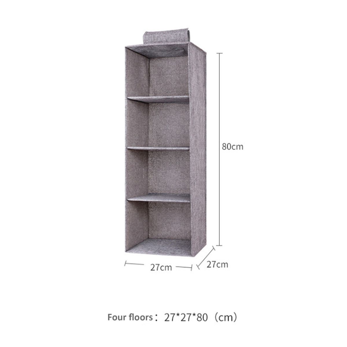 Collapsible 4 Tier Closet Hanging Shelve Storage Organizer-2 Pack_4