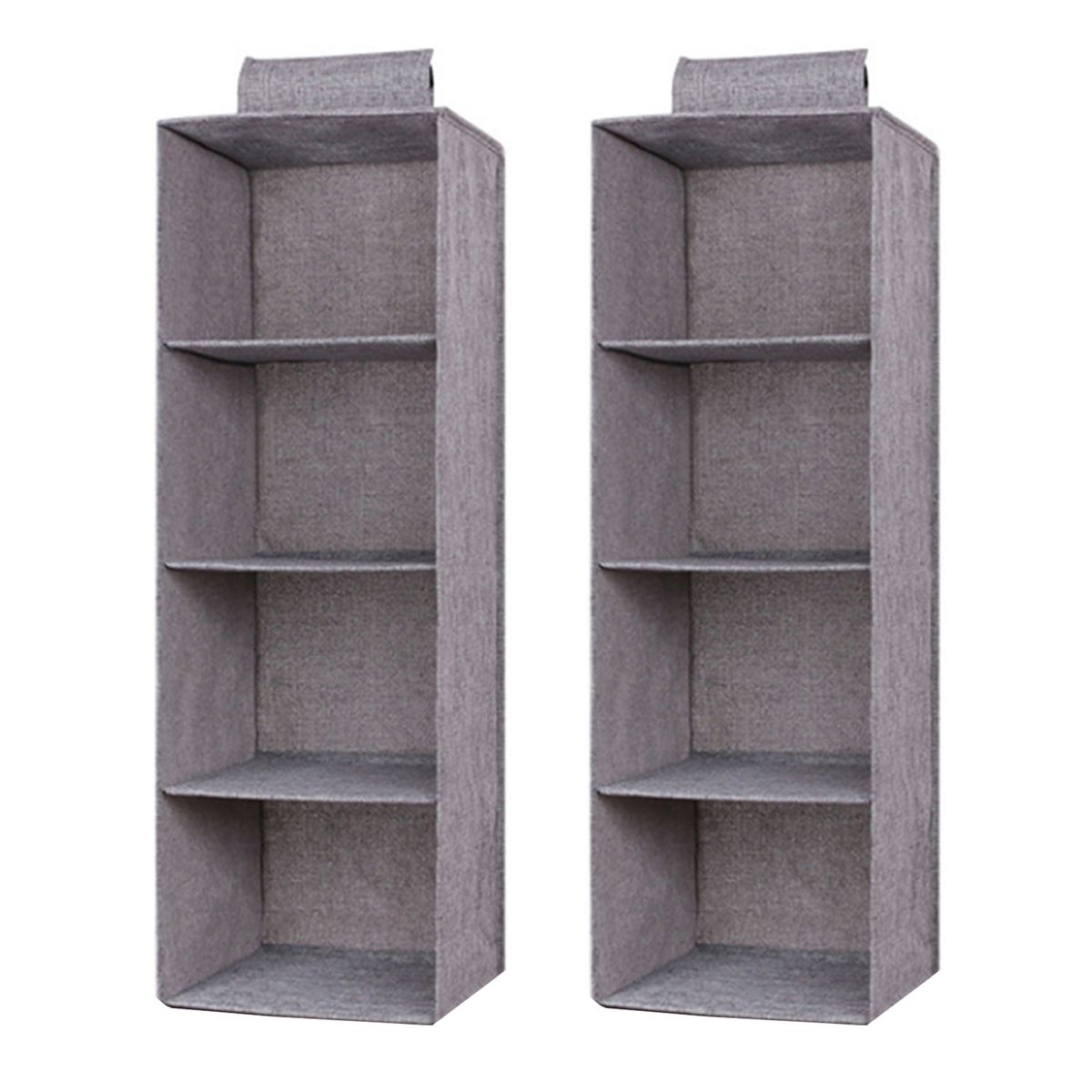 Collapsible 4 Tier Closet Hanging Shelve Storage Organizer-2 Pack_0