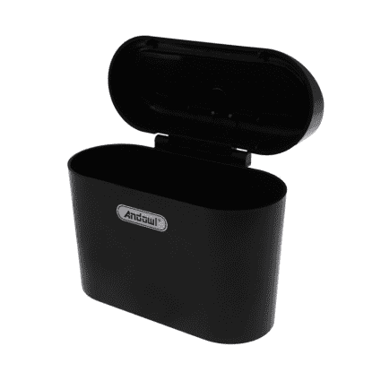 Mini car trash bin black with clip Q-L088 Andowl_2