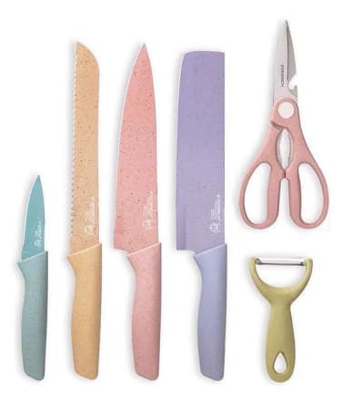 6PCS Corrugated Kitchen Knife Set_0