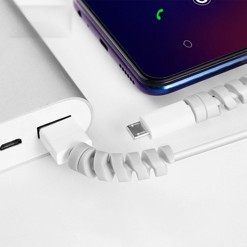 Spiral Data Cable Protective Sleeve Power Cord Anti-Bending Mobile Phone Computer Protective Sleeve Silicone Anti-Break Winder