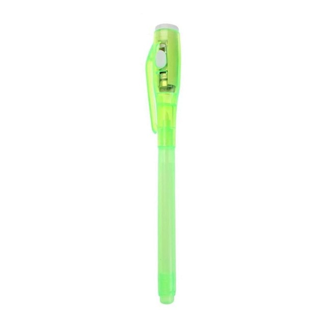 2 in 1 Luminous Light Invisible Ink Pen UV Check Money Kids Drawing Secret Learning Educational Magic Pens