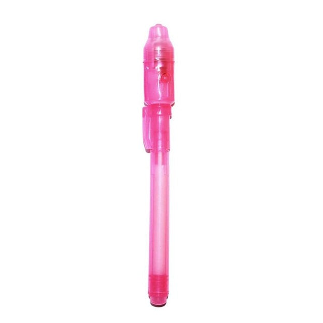 2 in 1 Luminous Light Invisible Ink Pen UV Check Money Kids Drawing Secret Learning Educational Magic Pens