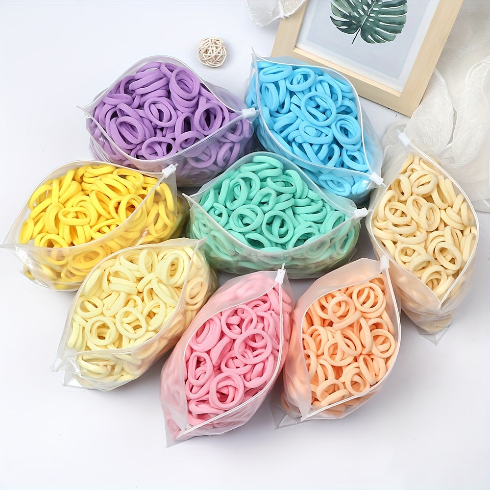 [Hair Bands & Ties] 50pcs/Set Women Basic Hair Bands 4cm Simple Solid Colors Elastic Headband Hair Ropes Ties Hair Accessories Ponytail Holder