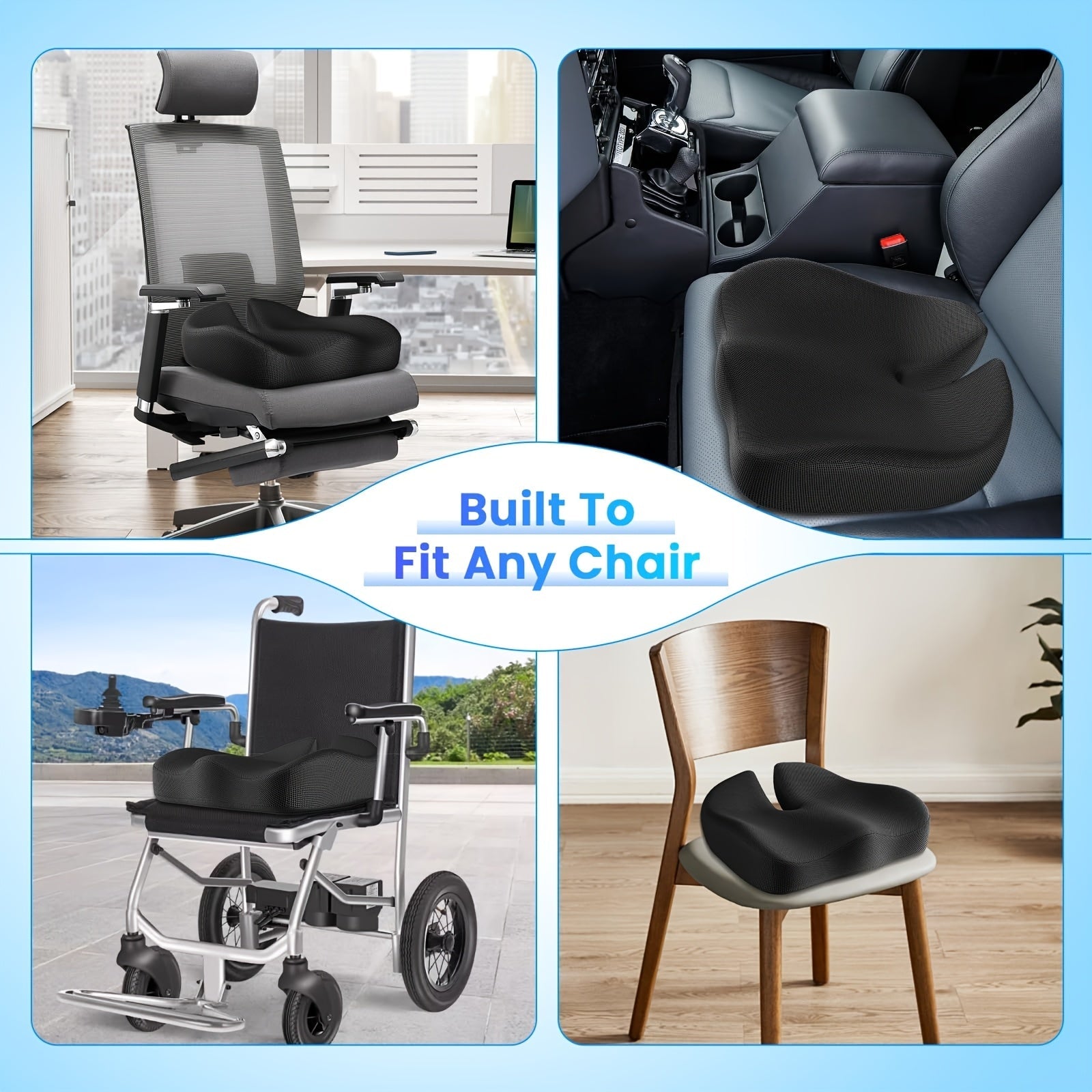 NNETM Memory Foam Seat Cushion with Extra Soft Ergonomic-3