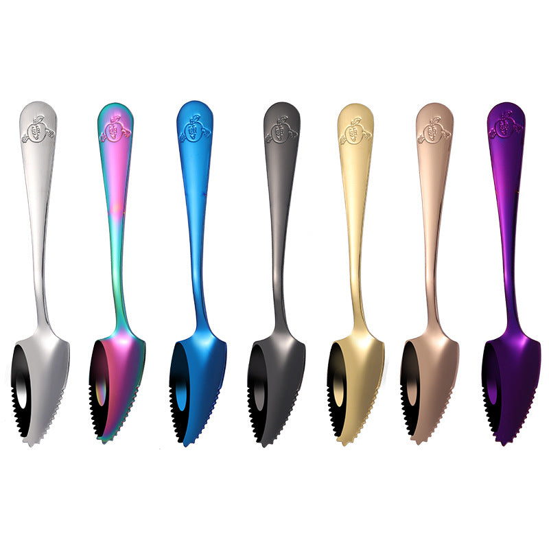 Stainless Steel Fruit Scraping Mud Spoon Creative Grapefruit Spoon Baby Food Supplement Dredging Spoon Shovel Spoon Gift