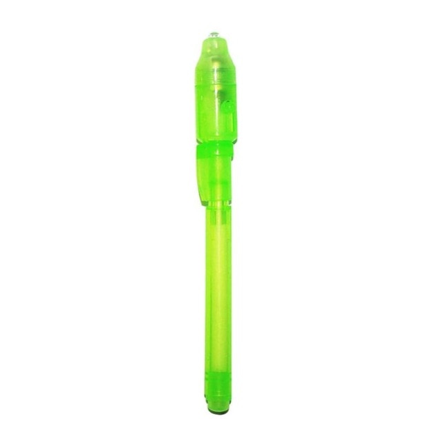2 in 1 Luminous Light Invisible Ink Pen UV Check Money Kids Drawing Secret Learning Educational Magic Pens