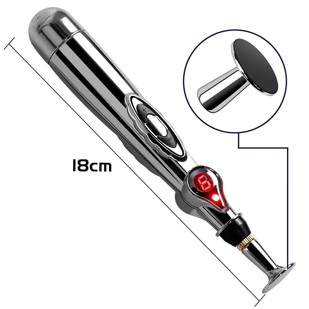 Electrical Pulse Meridian Energy Pen Acupuncture & EMS Silver-4
