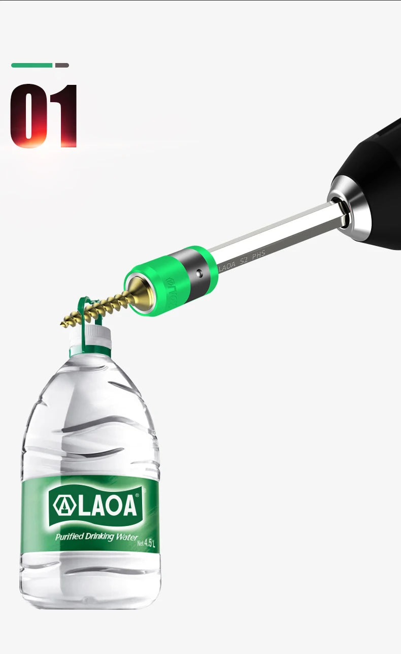 LAOA S2  1/4 “Screwdriver Bit With Magnetic Ring 6.35mm Electric Screwdriver bits and Magnetism Ring