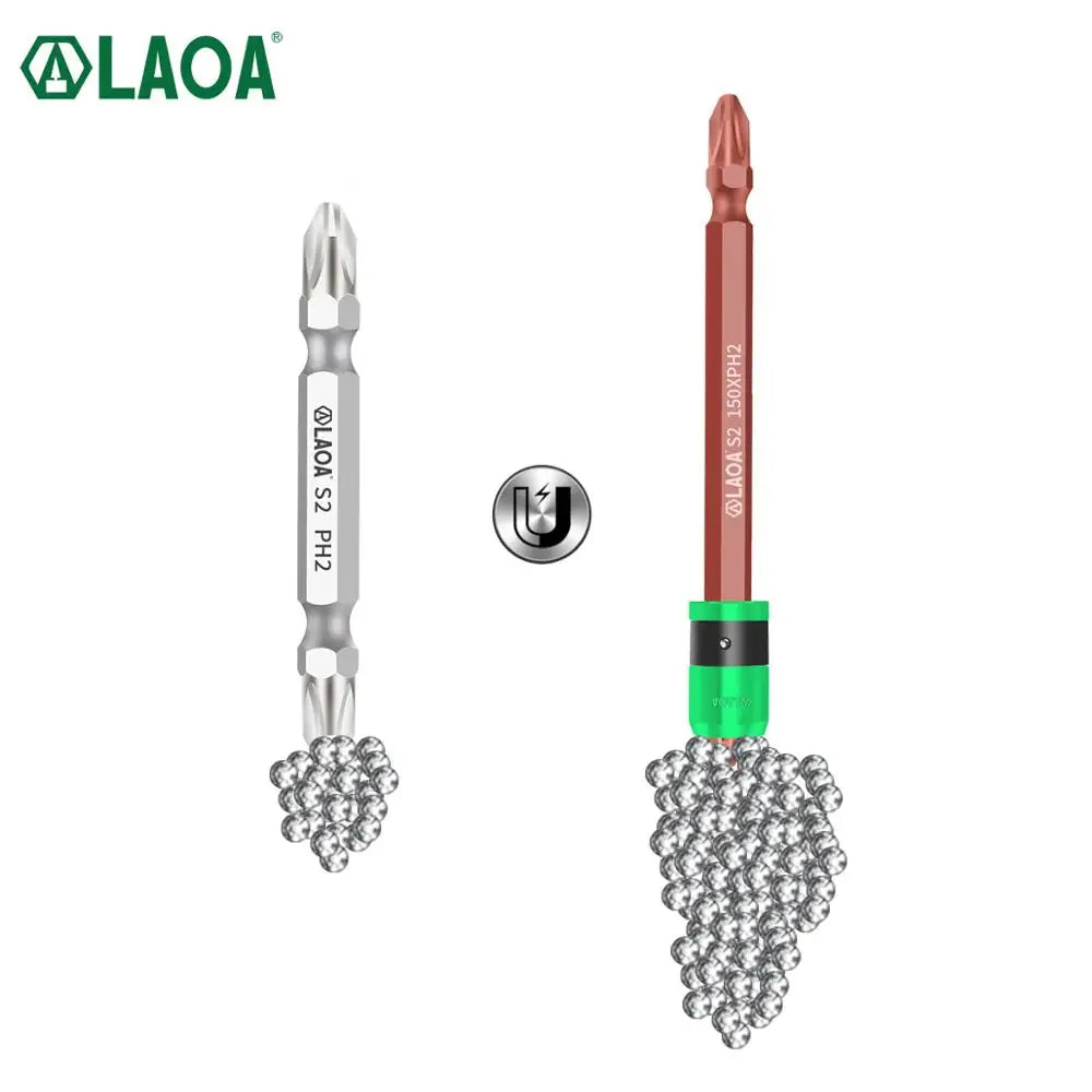 LAOA S2  1/4 “Screwdriver Bit With Magnetic Ring 6.35mm Electric Screwdriver bits and Magnetism Ring