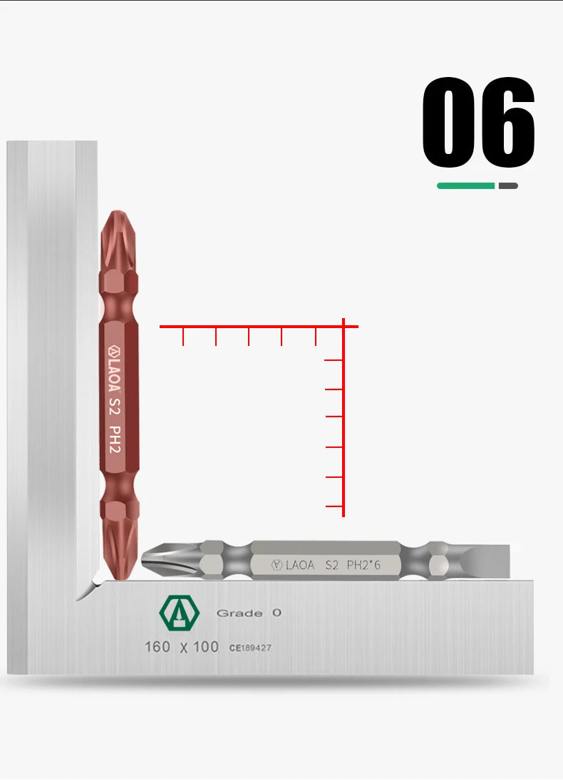 LAOA S2  1/4 “Screwdriver Bit With Magnetic Ring 6.35mm Electric Screwdriver bits and Magnetism Ring