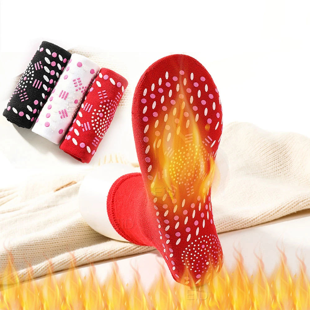 Self-heating Magnetic Socks insoles for Women Men Self Heated Socks Tourmaline Magnetic Therapy Winter Warm Massage Sock Unisex