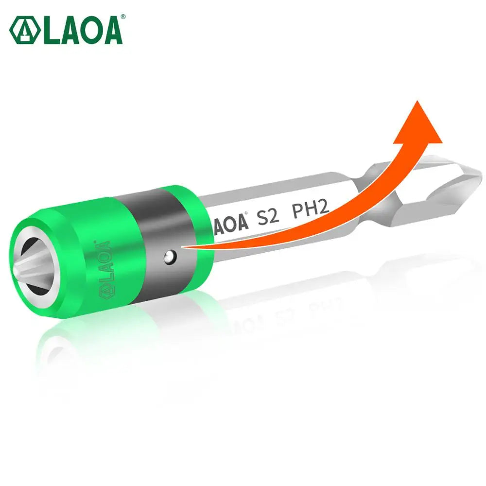 LAOA S2  1/4 “Screwdriver Bit With Magnetic Ring 6.35mm Electric Screwdriver bits and Magnetism Ring
