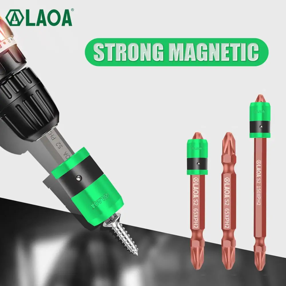 LAOA S2  1/4 “Screwdriver Bit With Magnetic Ring 6.35mm Electric Screwdriver bits and Magnetism Ring