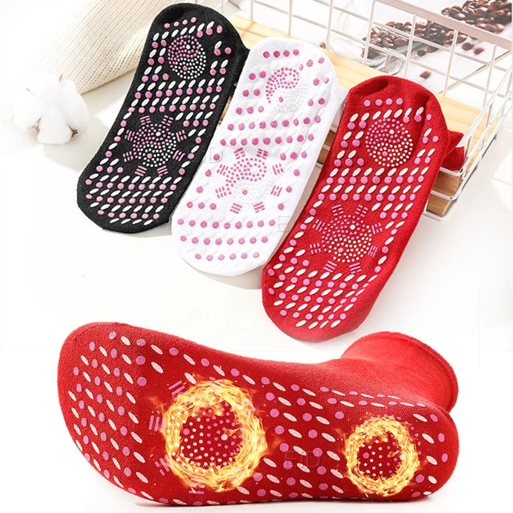 Self-heating Magnetic Socks insoles for Women Men Self Heated Socks Tourmaline Magnetic Therapy Winter Warm Massage Sock Unisex