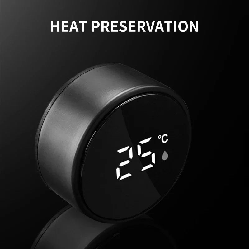 Smart Thermos Bottle–Temperature Display Leakproof Design 500ml Black-3