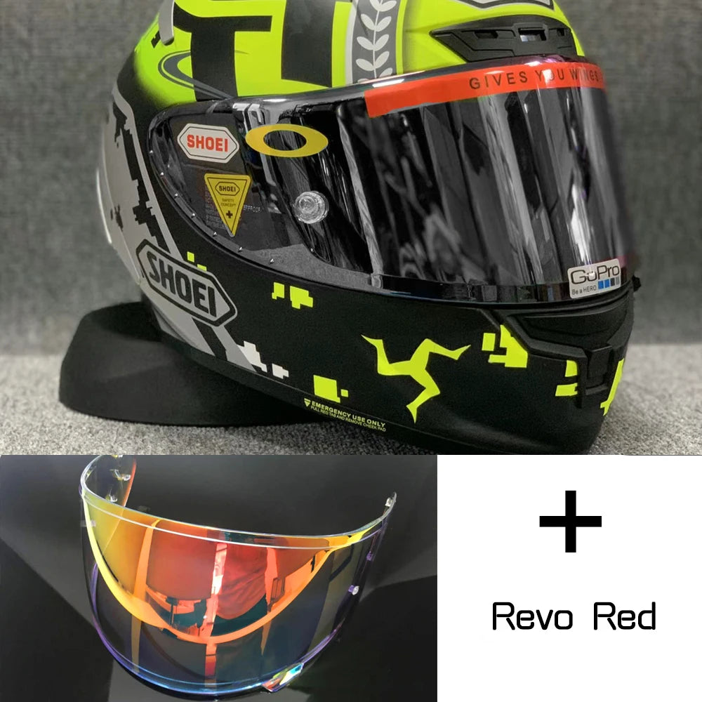 Motorcycle helme Full Face X14 isle of man TT X-Sprit  green  Motocross Racing Motobike Riding Helmet Casco De Motocicleta