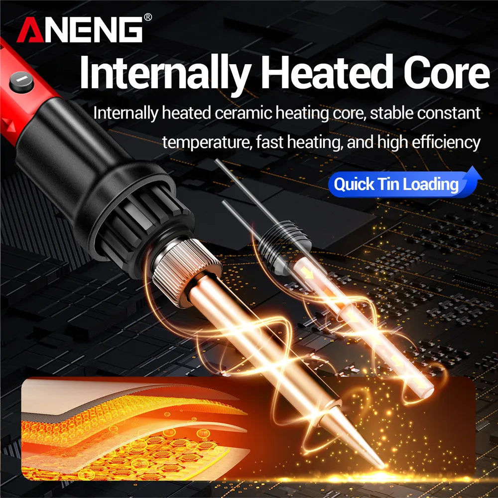 ANENG Electric Soldering Iron SL105 Digital Display Adjustable Temperature SL104 Adjustment Knob Portable Kit Weld Solder Repair