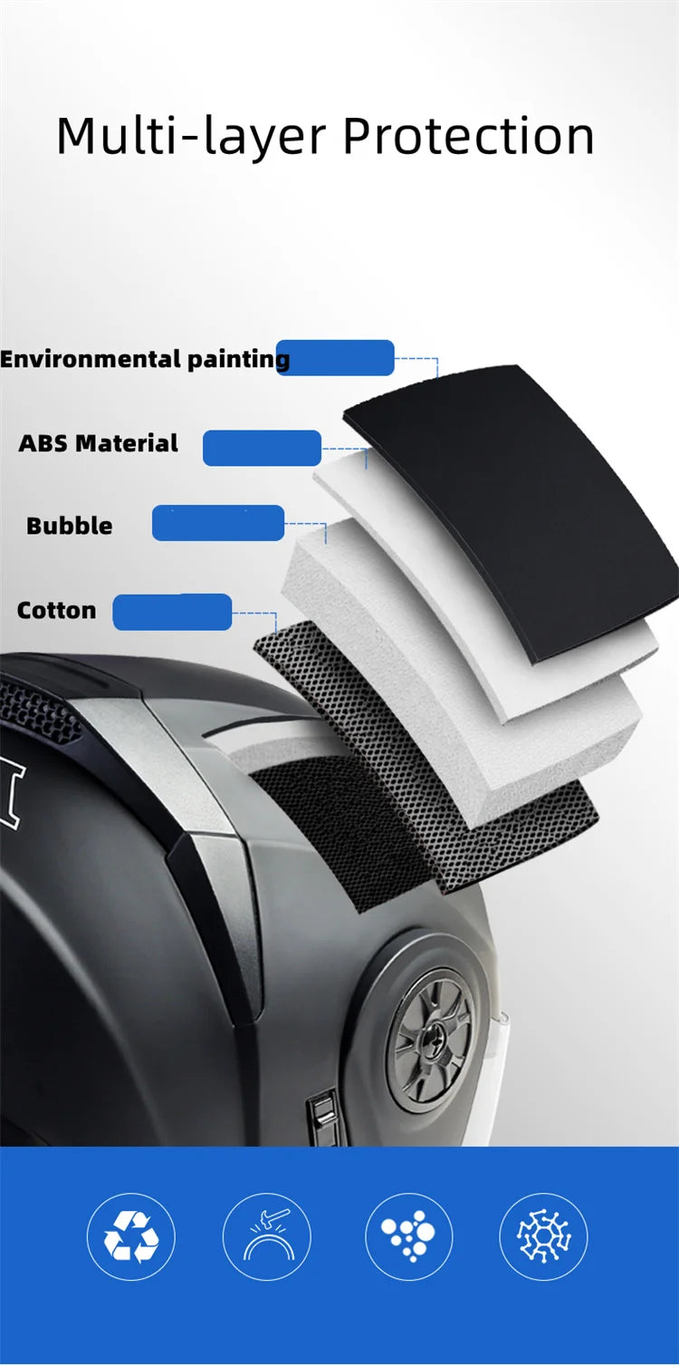 Flip Up Motorcycle Helmet For Men Women Safety Downhill Motocross Racing Modular Personalised Full Face Casco Moto DOT Approved