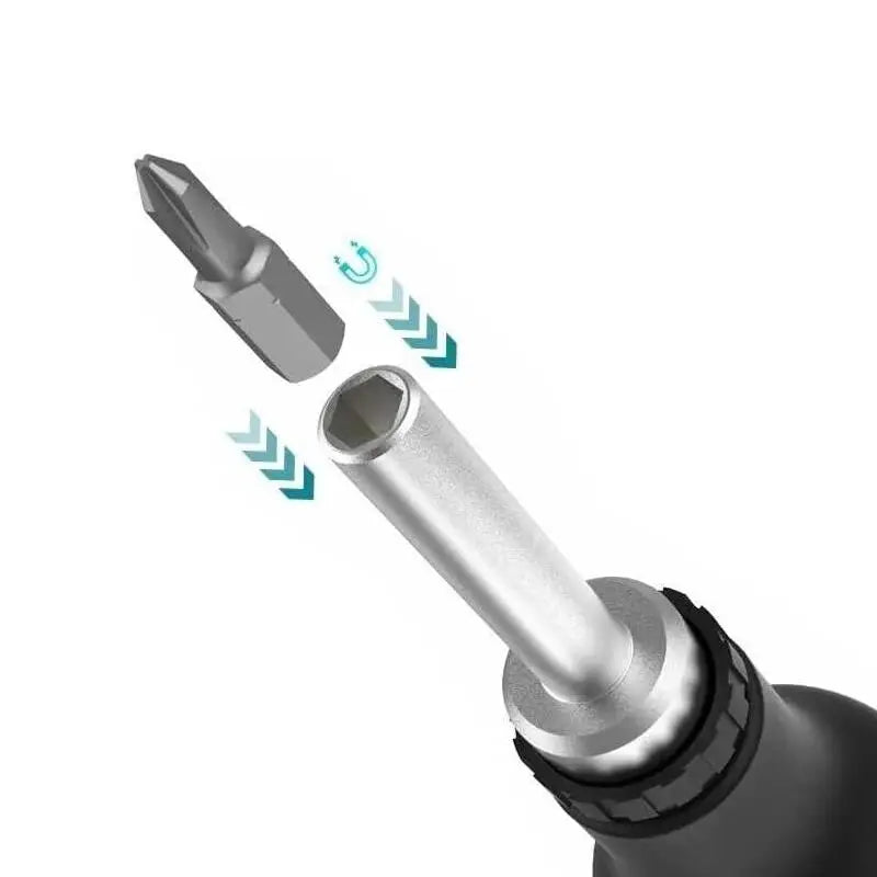Makita D-58833 Ratchet Magnetic Screwdriver Bit Replaceable Positive Negative Non-slip Multifunctional Easy Carry Hand Tools