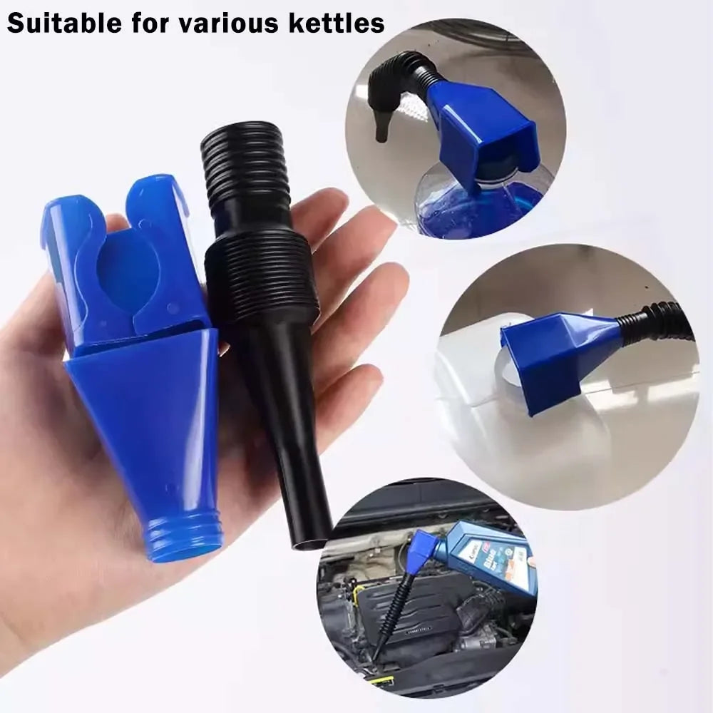1/3Pcs Motorcycle Refueling Funnel Telescopic Car Engine Oil Gasoline Filter Transfer Foldable Plastic Funnels Auto Accessories