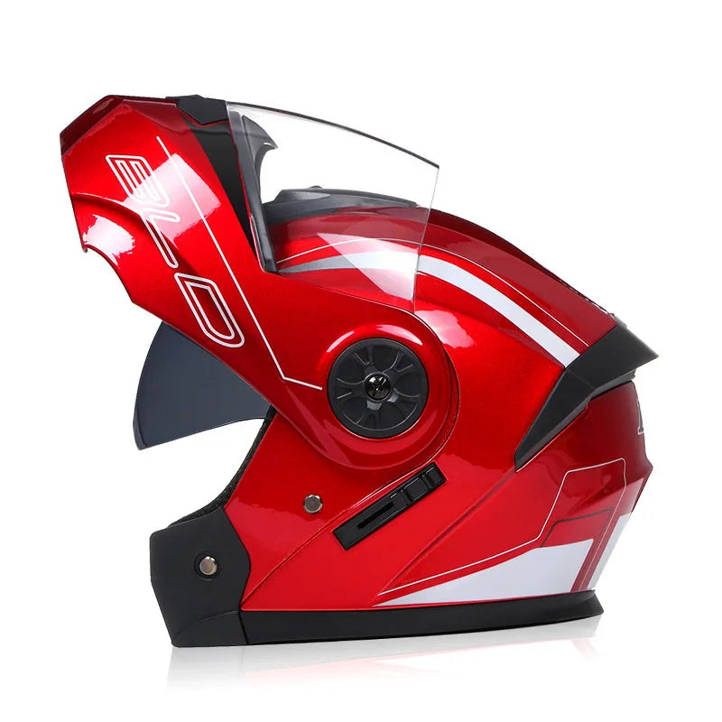 Flip Up Motorcycle Helmet For Men Women Safety Downhill Motocross Racing Modular Personalised Full Face Casco Moto DOT Approved