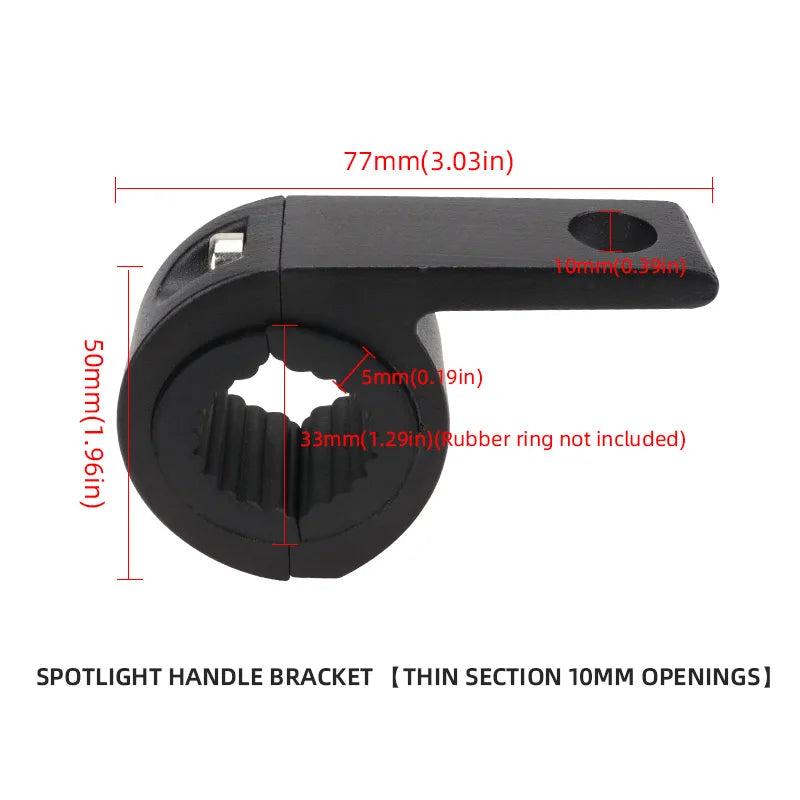 Motorcycle Spotlights Brackets Tube Clamp Mount Kit Adjustable Fog Light Auxiliary Lamp Bumper Clamps Hold Motorbike Accessories