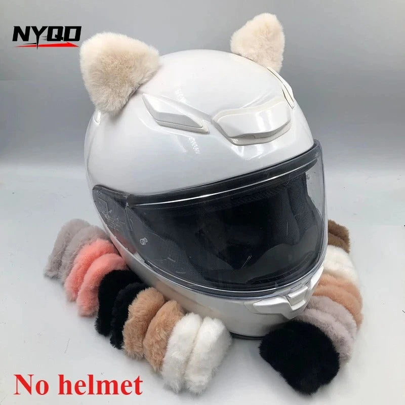 Helmet Accessories Cute Cat Ear Motorcycles Electric Bikes Skiing Playful Suitable For Girls And Children Helmets Decoration