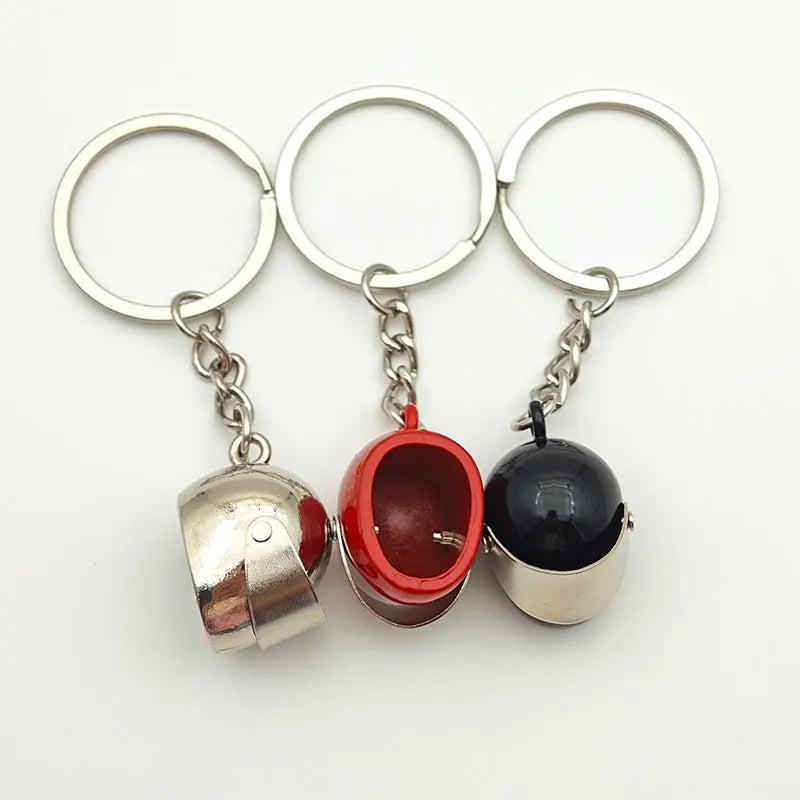 Metal Alloy Motorcycle Helmet Key Chain Fashion 3D Motorcycle Helmets Safety Auto Bag Car Key Ring KeyChain Accessories