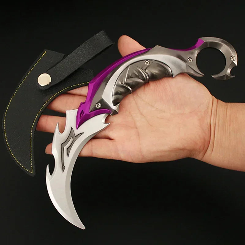 Valorant Weapon Melee Reaver Ep Karambit Knife Update 22cm Metal Game Peripheral Sword Weapon Model Train Toys Boy Birthday Gift