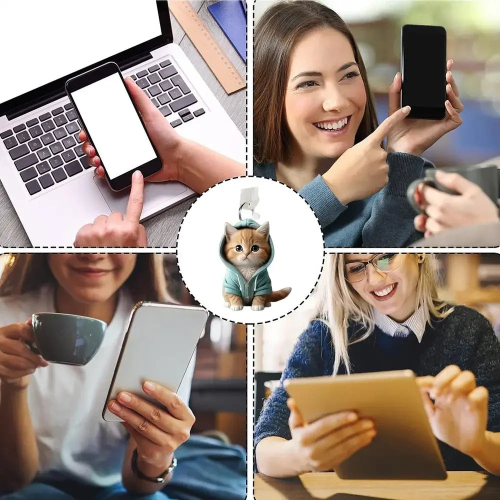 New Kawaii Mobile Phone Dust Plug Cute Kitten Charge Port Plug Cat Dust Plug Interface Decorative Anti Dust Cap Cover Accessory