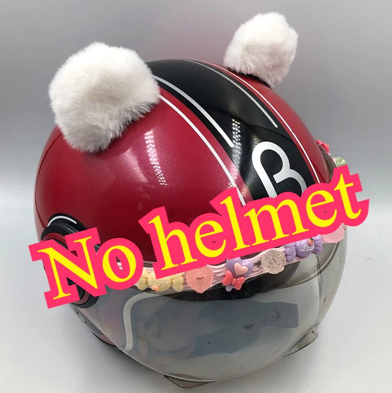 Helmet Accessories Cute Cat Ear Motorcycles Electric Bikes Skiing Playful Suitable For Girls And Children Helmets Decoration