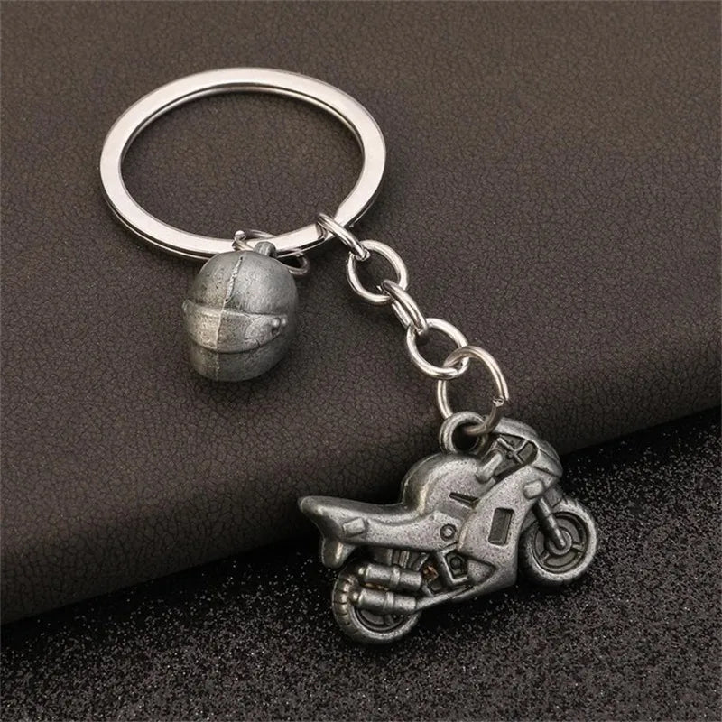 New Safety Helmet Motorbike Keychain Creative Metal Motorcycles Keyring for Women Men Backpack Pendant Accessories Club Gift
