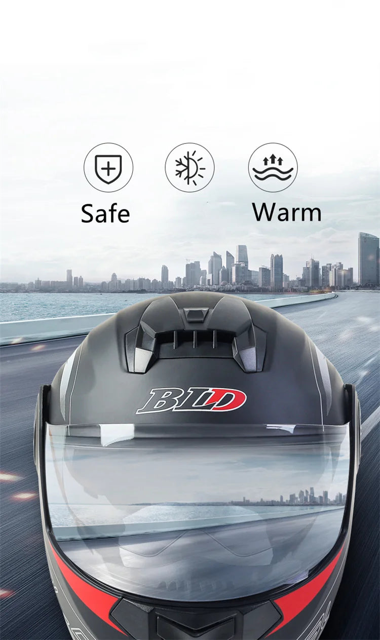 Flip Up Motorcycle Helmet For Men Women Safety Downhill Motocross Racing Modular Personalised Full Face Casco Moto DOT Approved