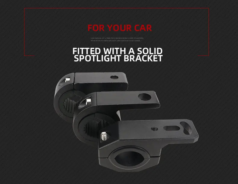 Motorcycle Spotlights Brackets Tube Clamp Mount Kit Adjustable Fog Light Auxiliary Lamp Bumper Clamps Hold Motorbike Accessories