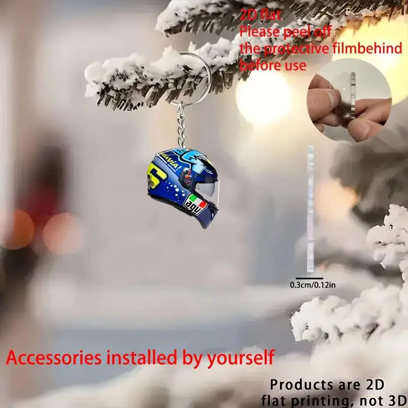 Fashion Motorcycle Helmet Keychain Accessories Bag Charms Motorcyclist Knight Car Keychains Keyrings Jewelry Fans Gift
