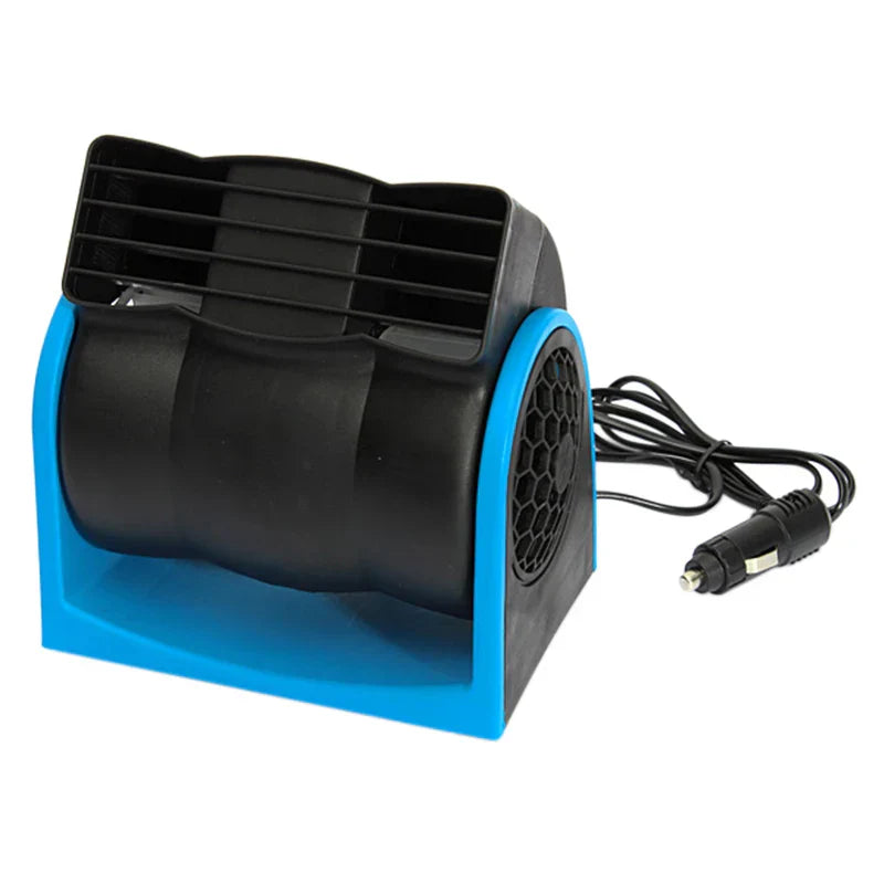 12V Adjustable Car Air Conditioning Fan Dual Speed Silent Cooling Fan Blue-0