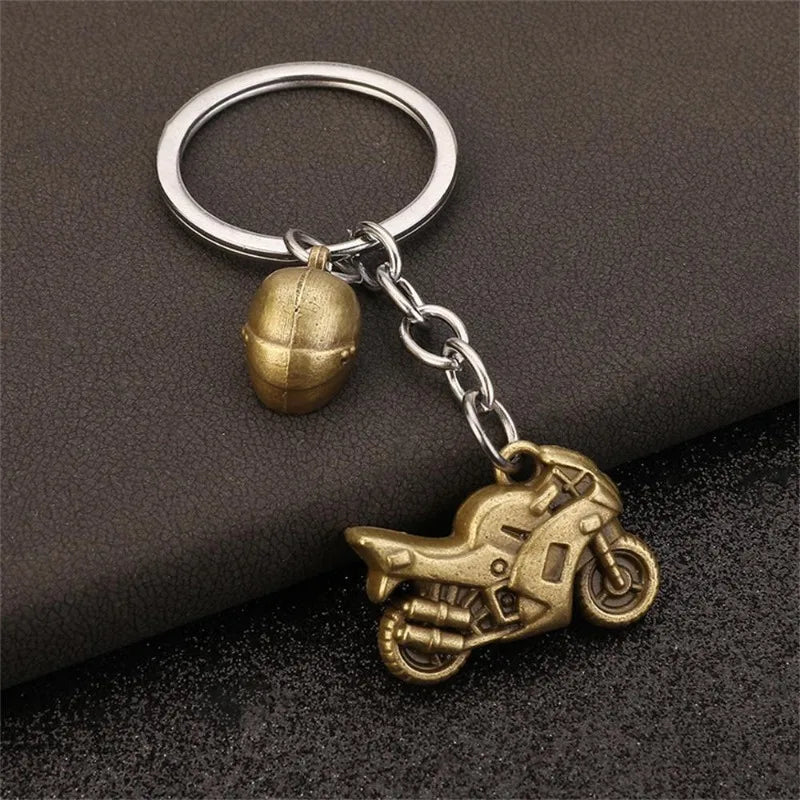 New Safety Helmet Motorbike Keychain Creative Metal Motorcycles Keyring for Women Men Backpack Pendant Accessories Club Gift