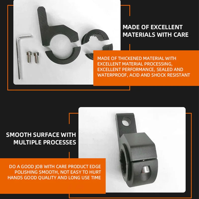 Motorcycle Spotlights Brackets Tube Clamp Mount Kit Adjustable Fog Light Auxiliary Lamp Bumper Clamps Hold Motorbike Accessories