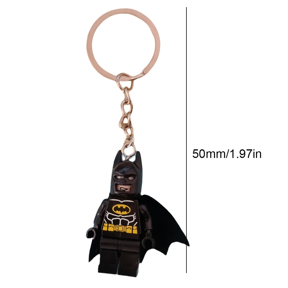 Motorcycle Keychain Cute Cartoon Character Keychain Toy Superhero Pendant Fashionable Bag Accessories Children's Surprise Gift