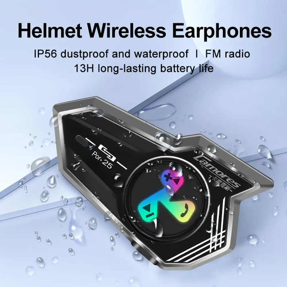 Bluetooth 5.4 Wireless Motorcycle Helmet Headset Hands-free Call Phone Motorcycle Waterproof Earphone Music Player Moto Helmet