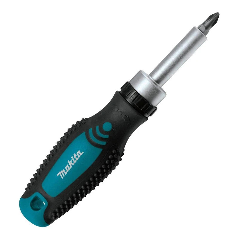 Makita D-58833 Ratchet Magnetic Screwdriver Bit Replaceable Positive Negative Non-slip Multifunctional Easy Carry Hand Tools