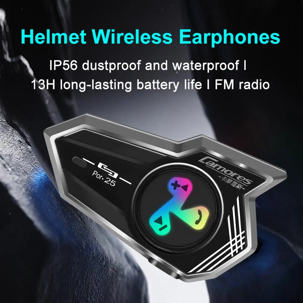 Bluetooth 5.4 Wireless Motorcycle Helmet Headset Hands-free Call Phone Motorcycle Waterproof Earphone Music Player Moto Helmet